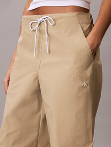 Relaxed Soft Nylon Trousers, Cornstalk, hi-res