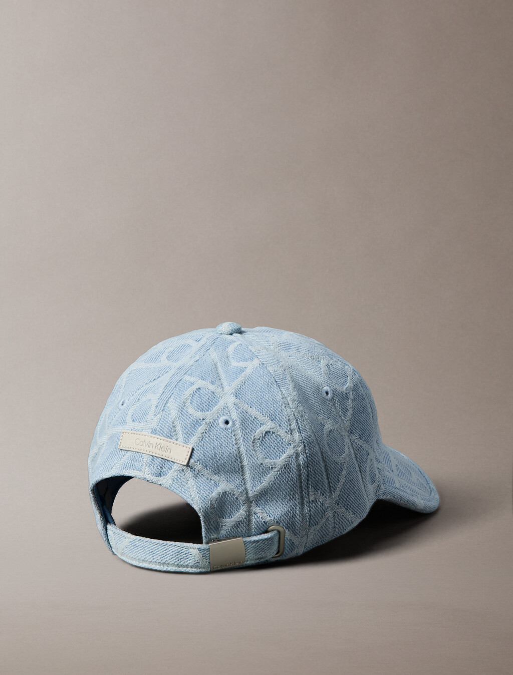 Allover Emblem Logo Denim Baseball Cap, Light Wash, hi-res