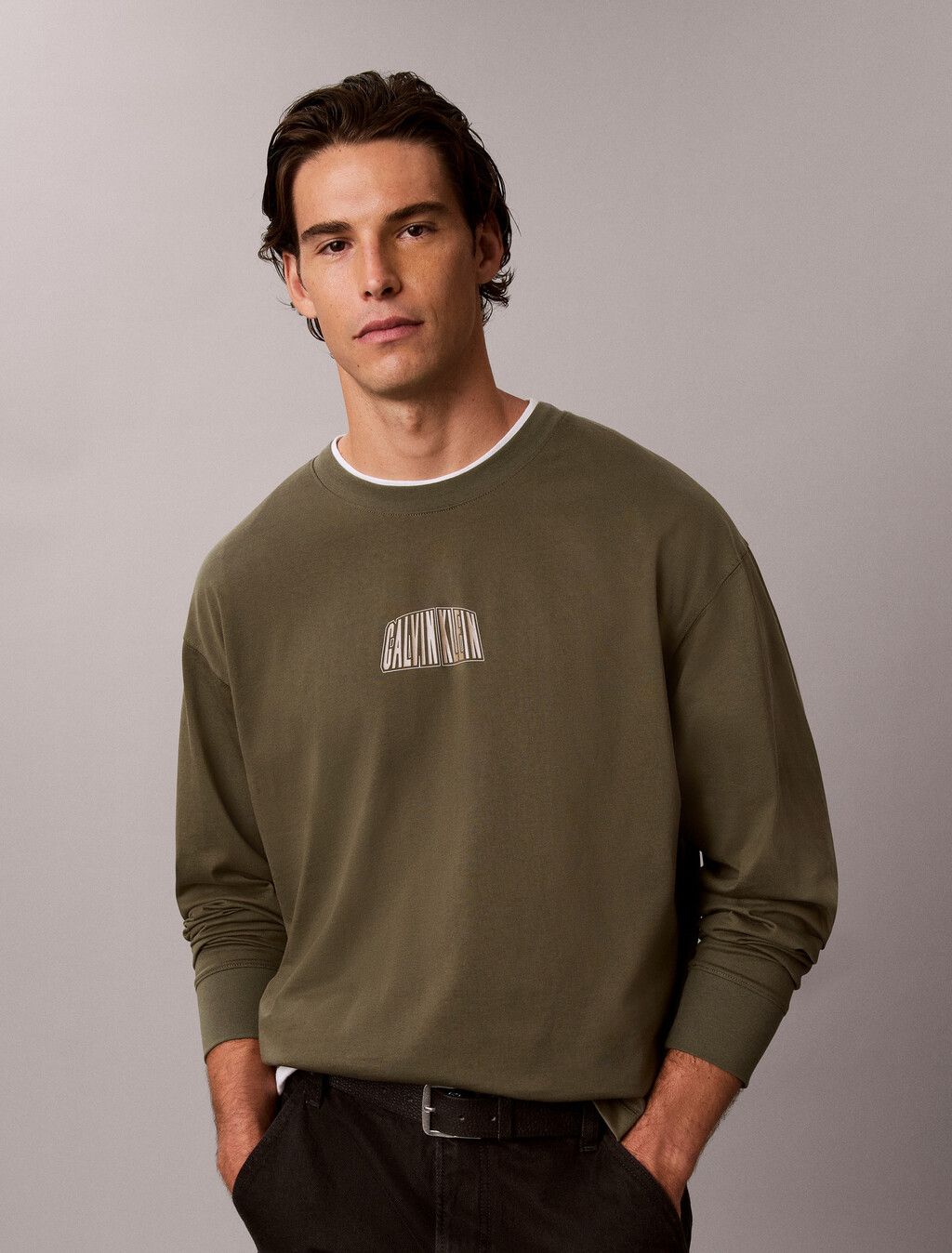 Logo Graphic T-Shirt, Olive Night, hi-res