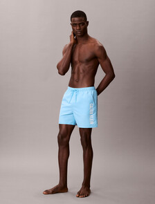 Medium Drawstring Swim Shorts - Intense Power, Chilly Blue, hi-res