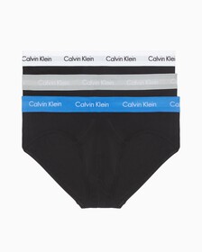 3 Pack Hip Briefs, Black w/ Grey Heather          White, hi-res