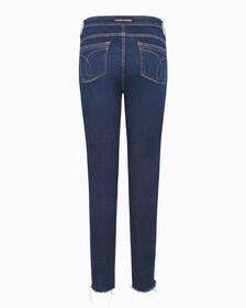 FOREVER STRETCH High Rise Body Ankle Jeans, Abe Dark Blue Dstr Hem, hi-res