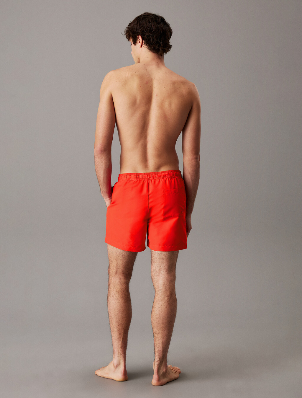 Medium Drawstring Swim Shorts - Intense Power, Flaming Chili, hi-res