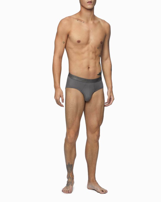 CK BLACK SILK KNIT HIPSTERS BRIEFS