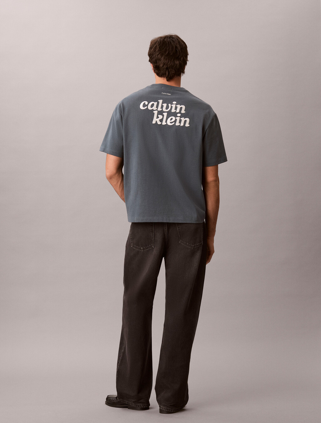 Relaxed High Pile Logo Tee, Dark Slate, hi-res