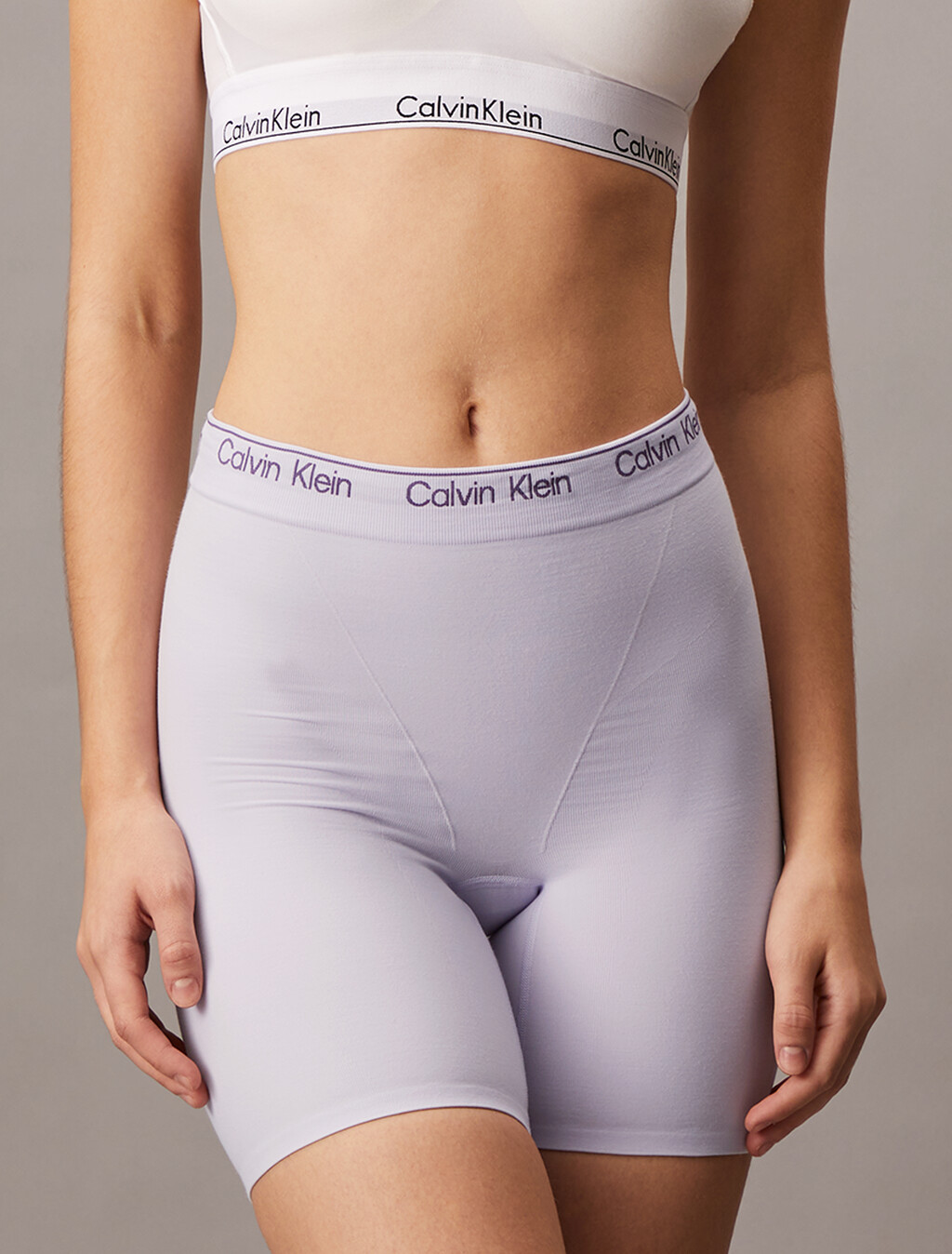 Icon Shaping High Rise Mid Thigh Short, Lilac Quartz, hi-res