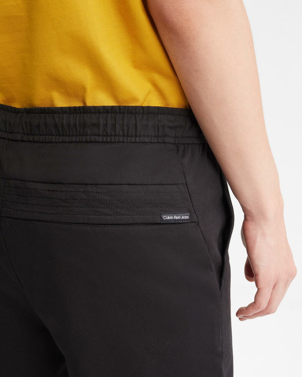 Slim Drawcord Chinos, Ck Black, hi-res
