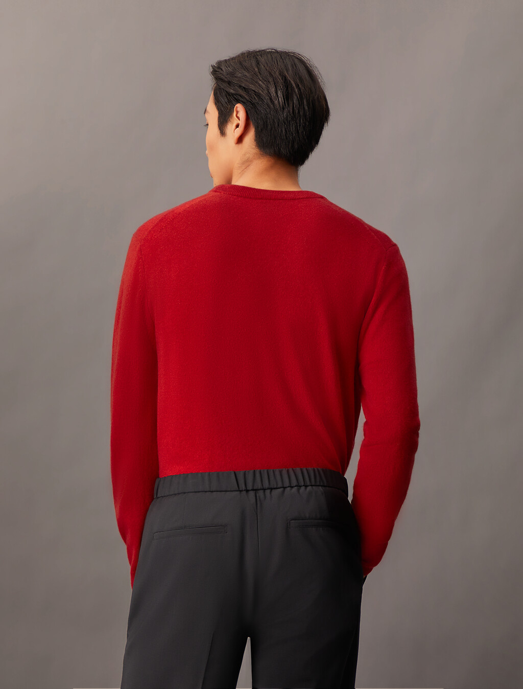 Classic Cashmere Crewneck Sweater, Scarlet Sage, hi-res