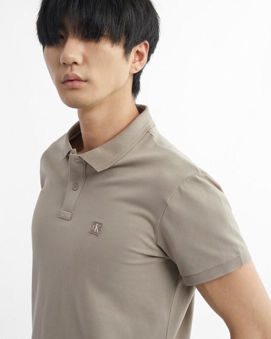 PIMA COTTON STRETCH RAISED COLLAR SLIM POLO