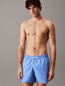 Medium Drawstring Swim Shorts - CK Monogram, Glacier 5534269, hi-res