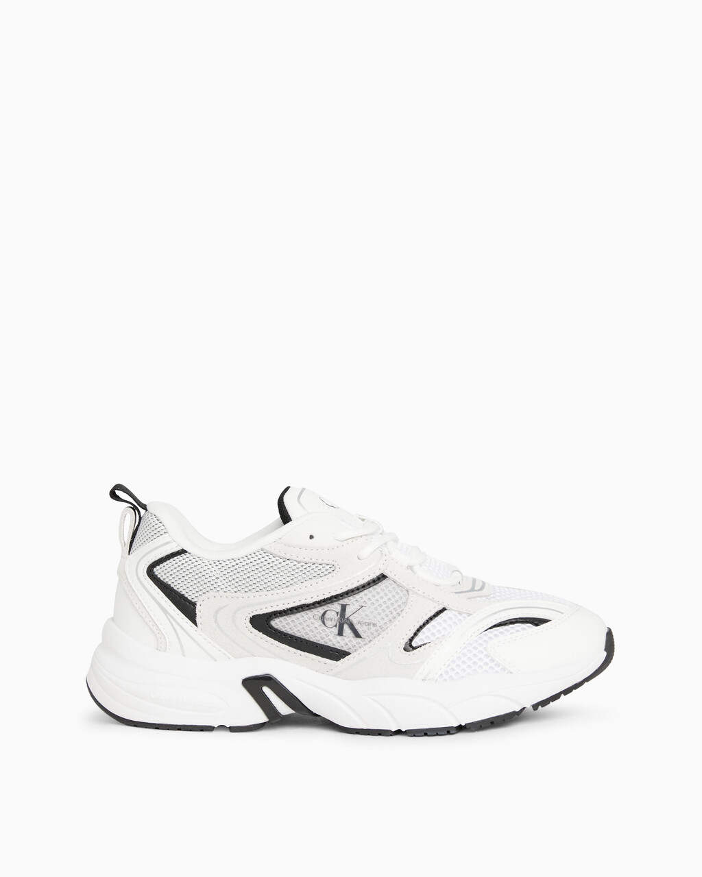 Leather Sneakers, Bright White/Black, hi-res