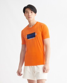 Movements Blurry Logo Slim Tee, Vibrant Orange, hi-res