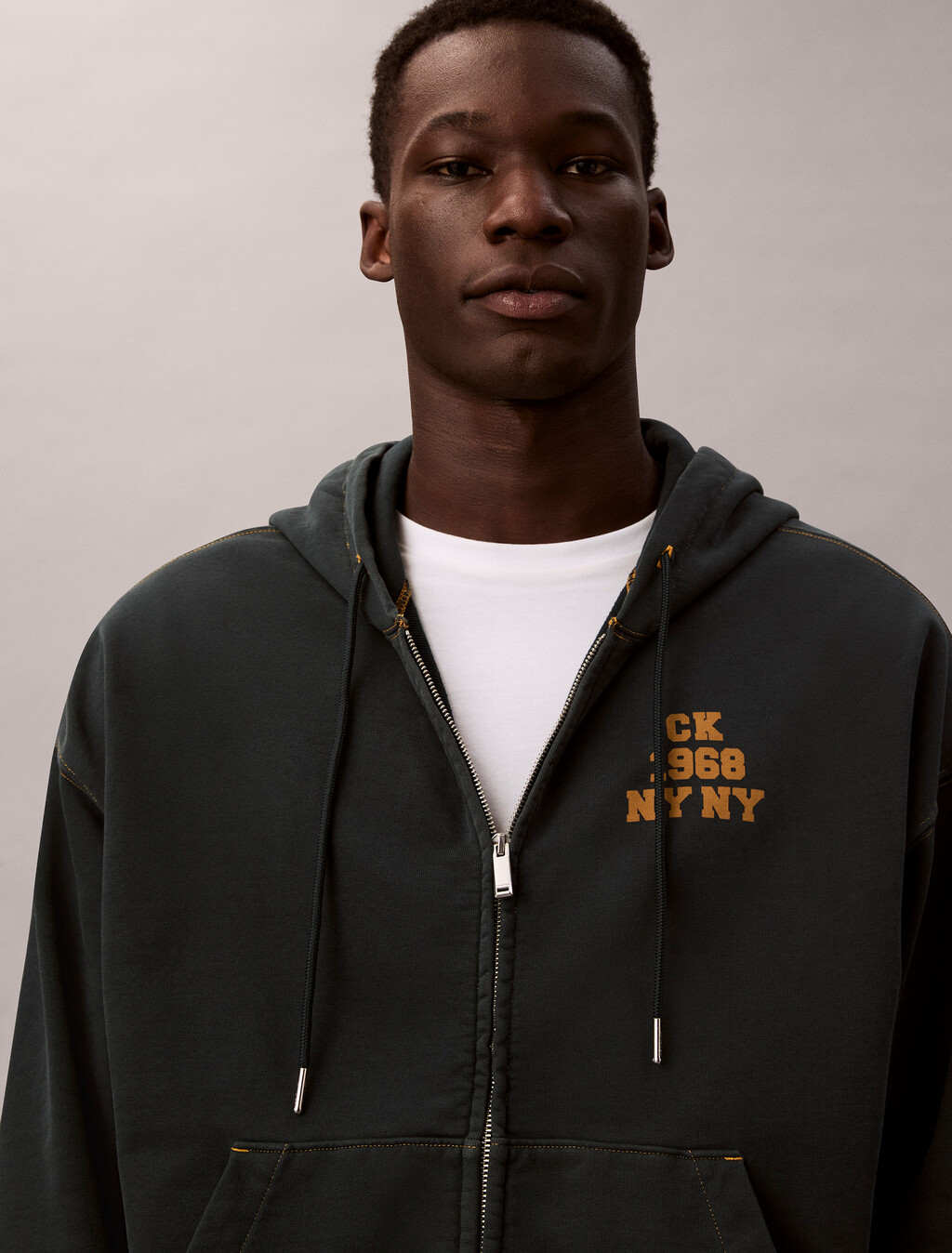 Washed Fleece Logo Graphic Relaxed Hoodie, Nurture Navy, hi-res