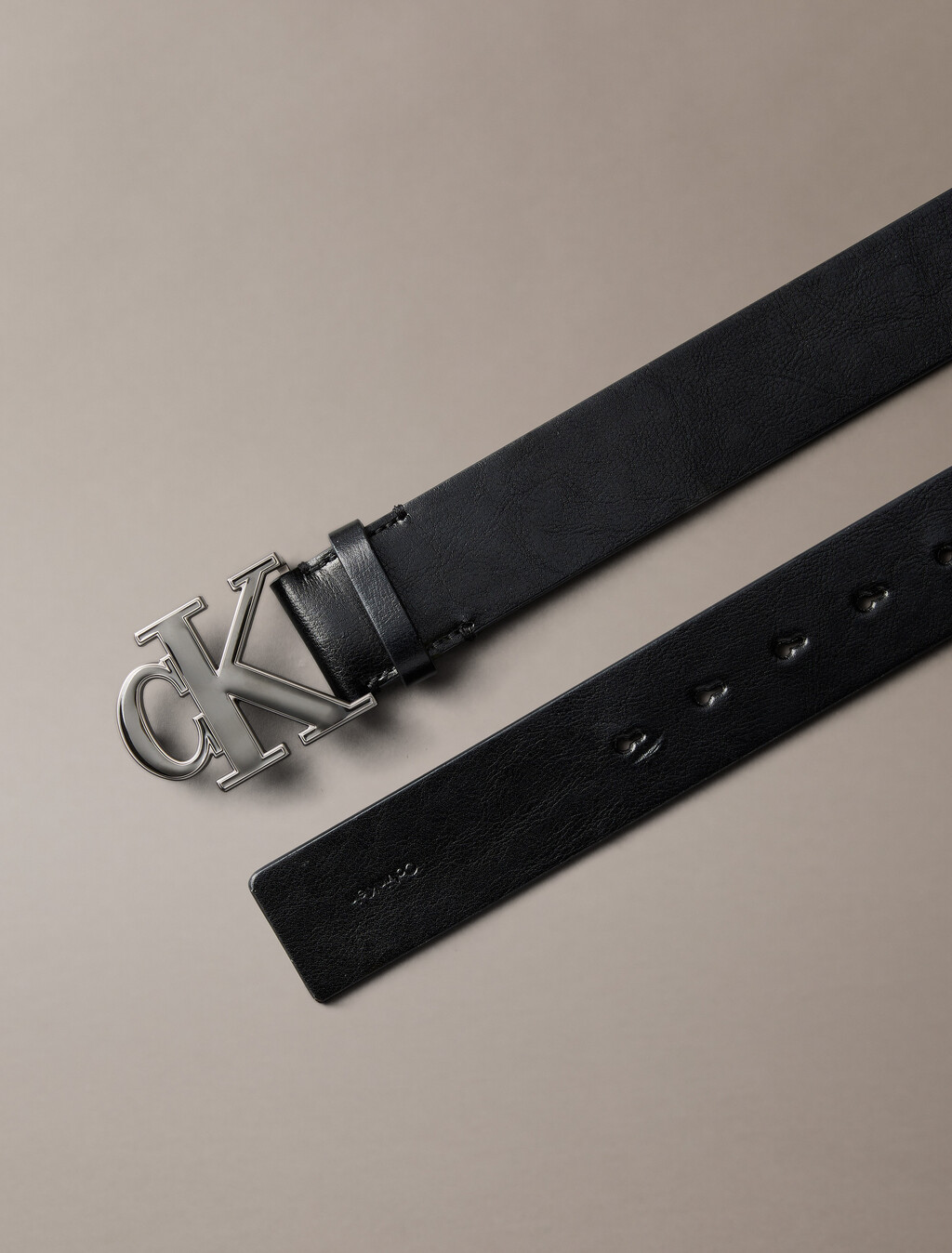 CK Enamel Buckle Belt 40MM, Black / Black Enamel Matte Gunmetal, hi-res