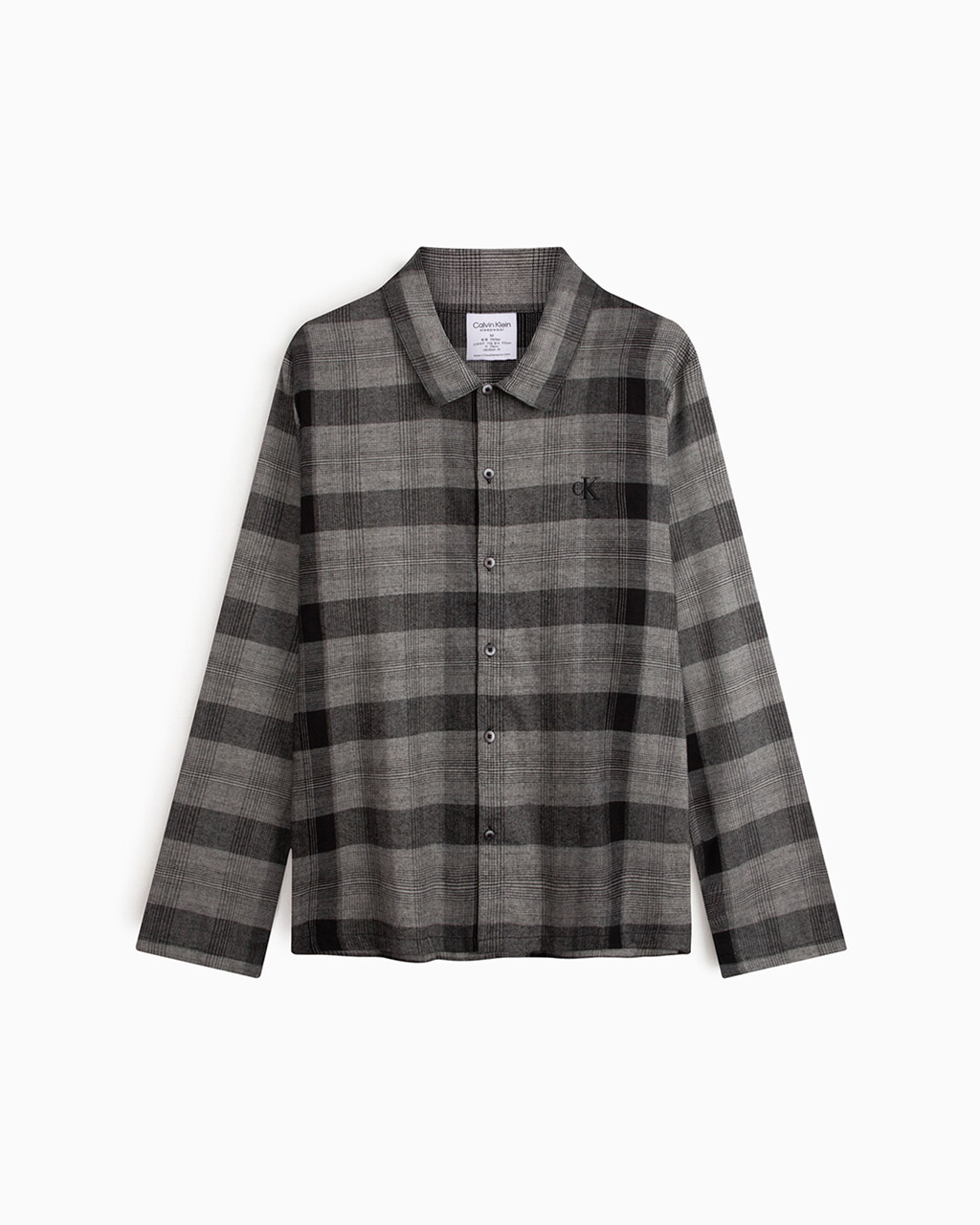 Long Sleeve Button Down Shirt, GRADIENT CHECK_GREY HEATHER, hi-res