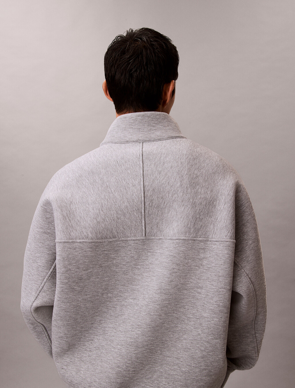 Spacer Relaxed Quarter Zip Sweatshirt, Heroic Grey Htr, hi-res