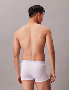 Graphic Monogram Cotton Stretch Trunks, Black/Misty Grey/White, hi-res