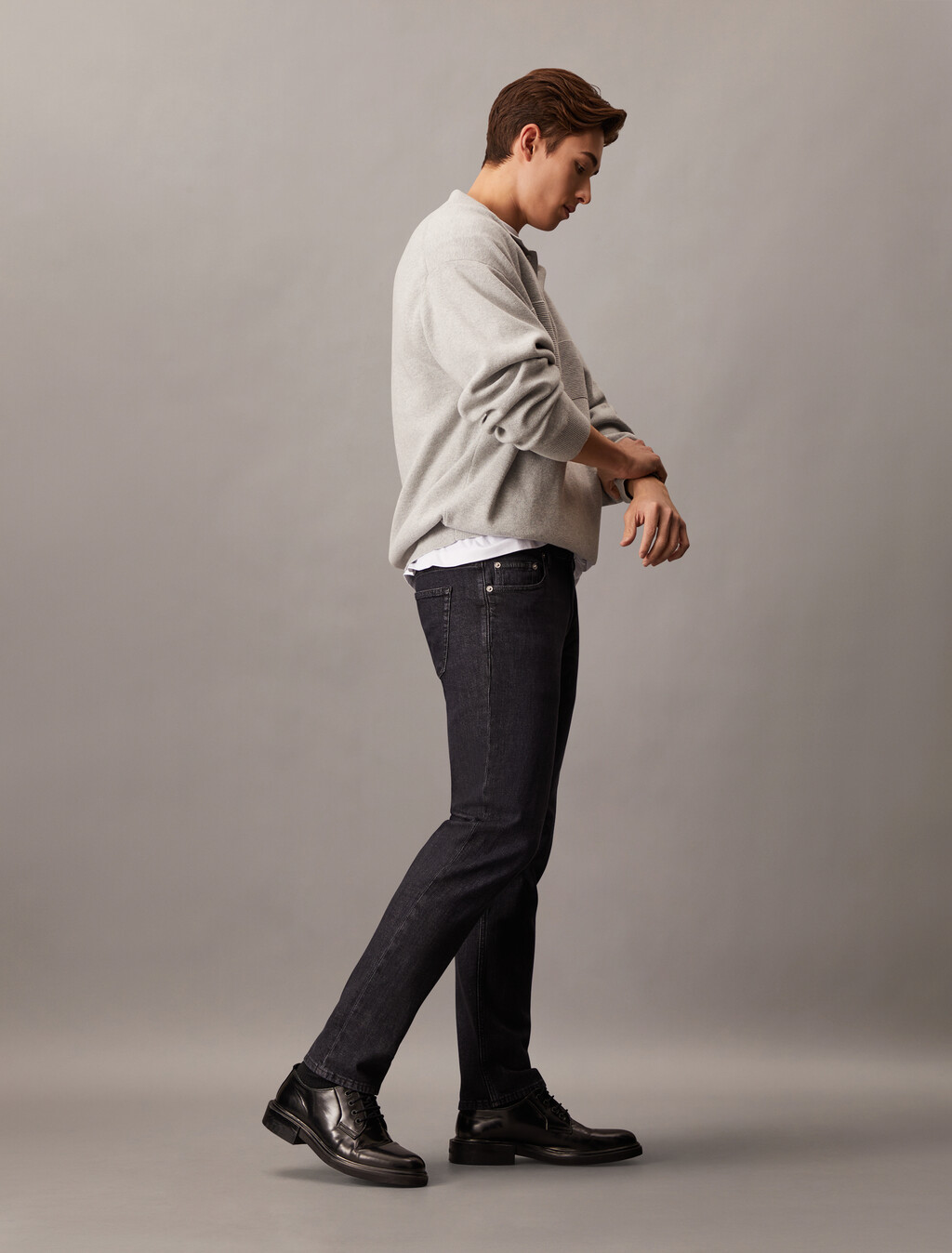 Italian Denim Body Jeans, Denim Black, hi-res