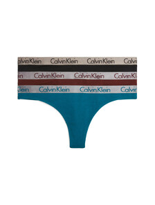 Radiant Cotton 3 Pack Thongs, BLACK/SHADED SPRUCE/RUM RAISIN, hi-res