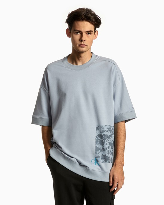 UNISEX INFINITE COOL WAVE PRINT SHORT SLEEVE SWEATSHIRT