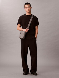 Embossed Allover Monogram Reporter Bag, Charcoal Gray, hi-res