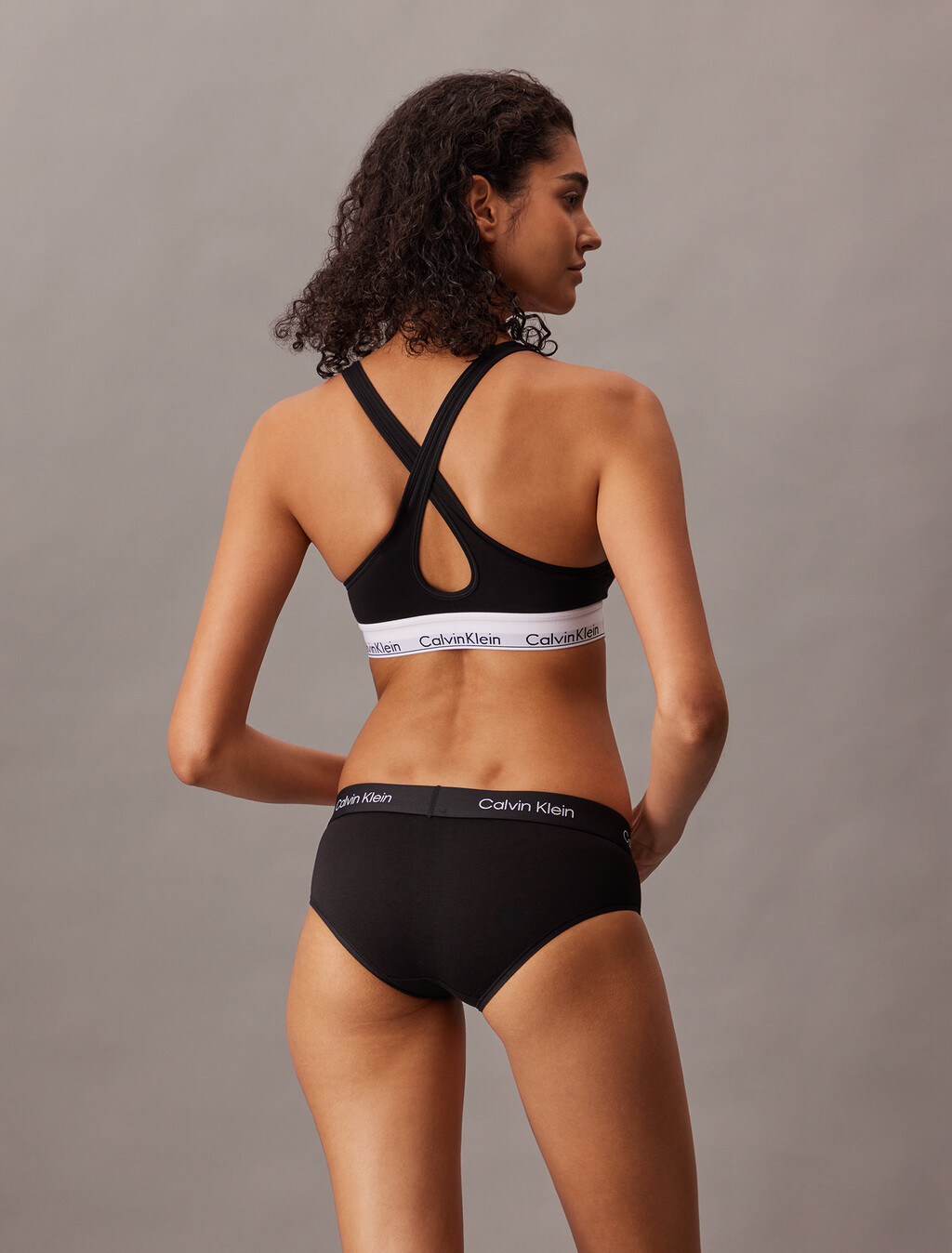 Icon Cotton Lift Pluge Bra, BLACK, hi-res