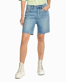 BERMUDA MOM SHORTS, Denim Medium, hi-res