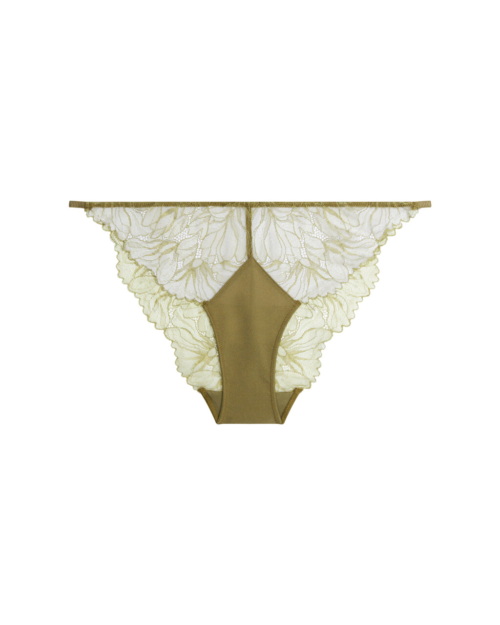 Lace Bikini Briefs, Dusky Green, hi-res