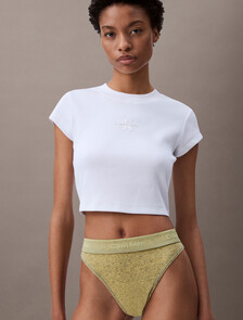 Icon Cotton Stretch Tanga, Spanish Lime, hi-res