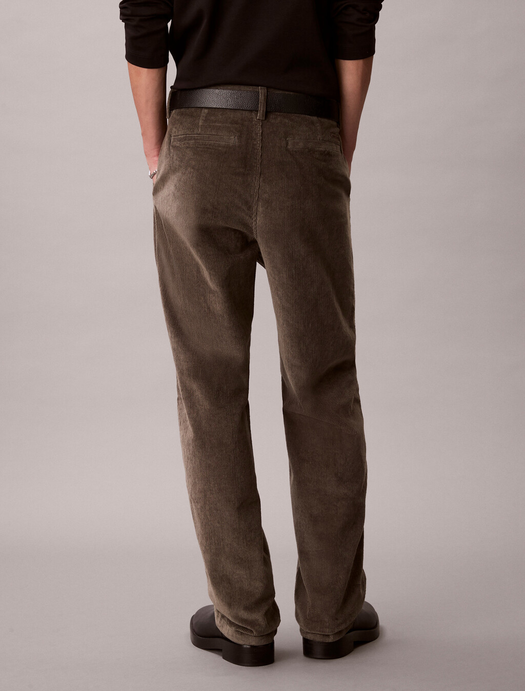 90's Straight Corduroy Chino Trousers, Beluga, hi-res