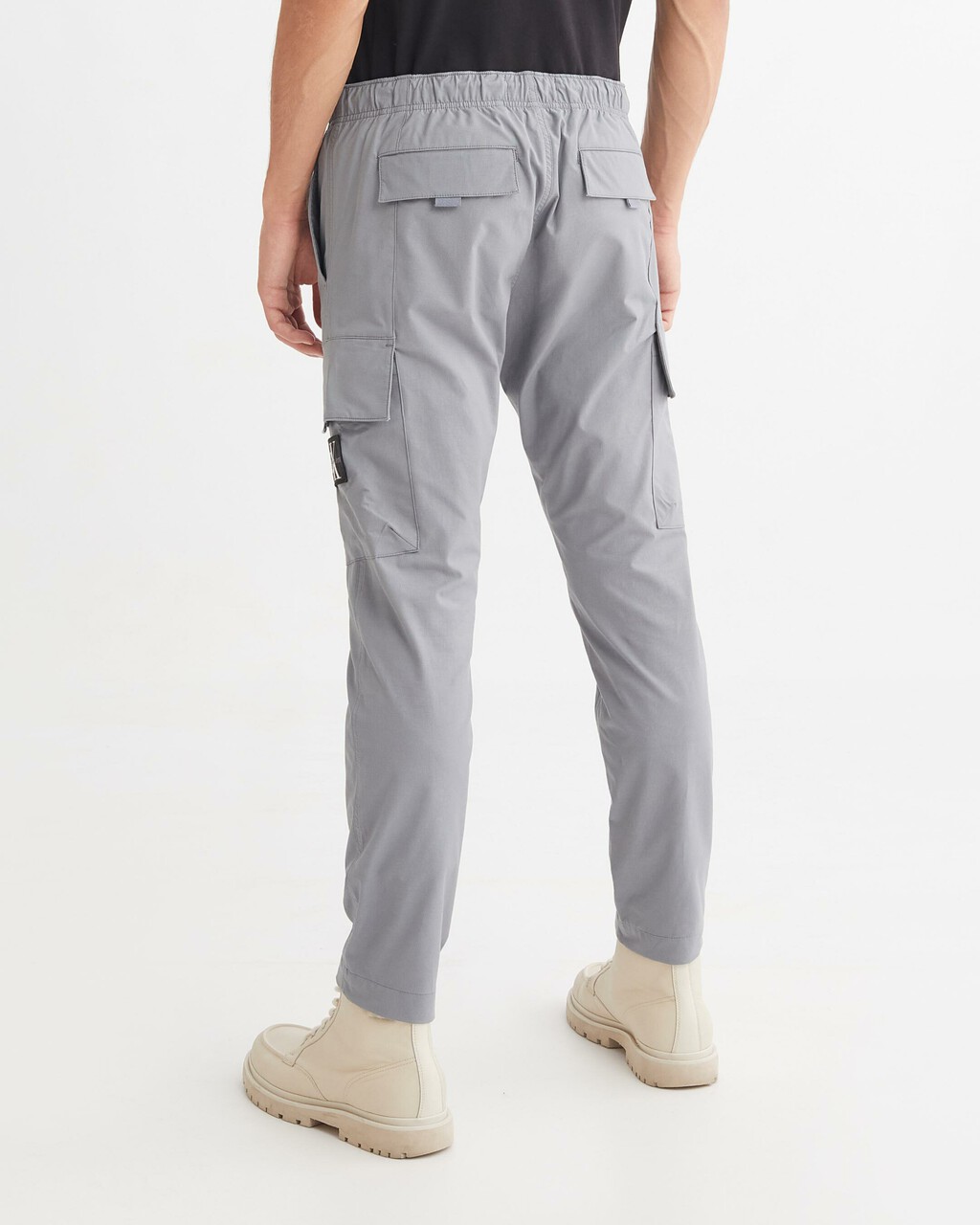 Monologo Badge Cargo Pants, Overcast Grey, hi-res