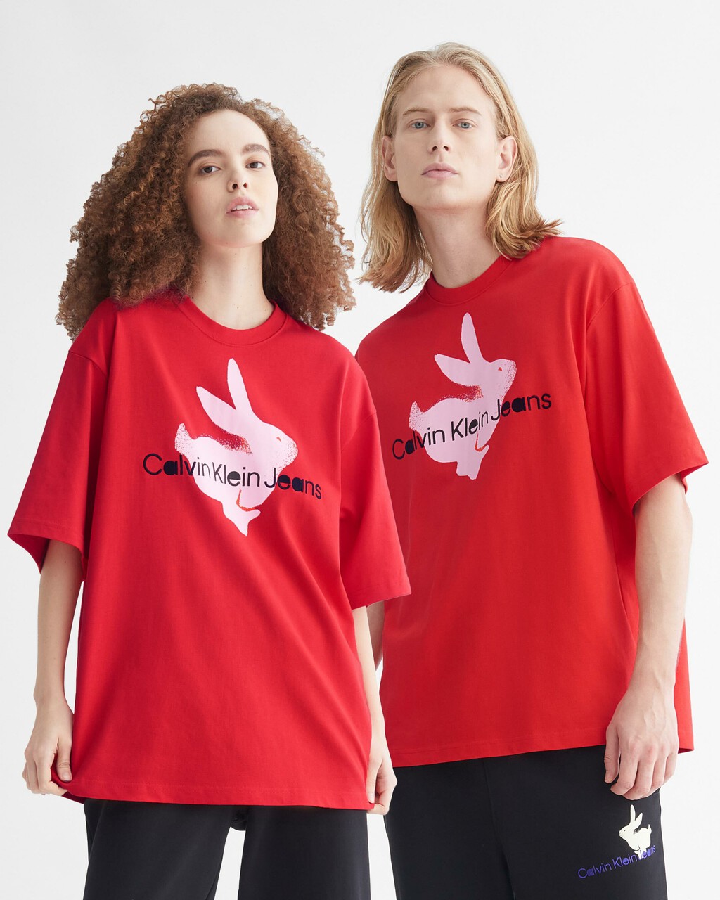 Year Of The Rabbit Relaxed Fit Tee, FLAME SCARLET, hi-res