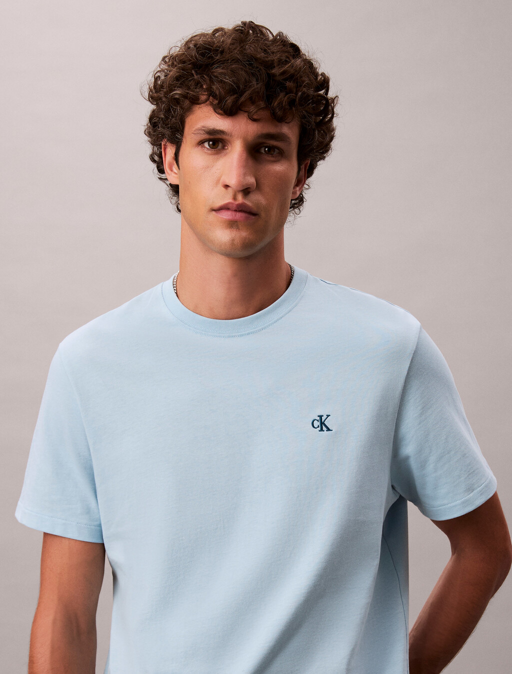 Embroidered Monogram Logo Relaxed T-Shirt, Stratosphere, hi-res