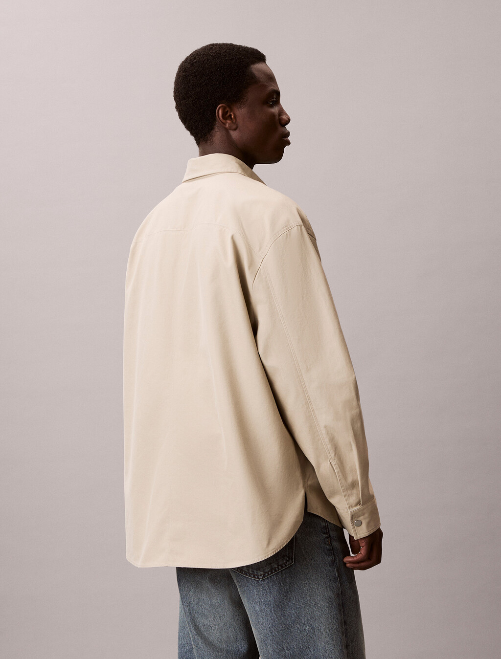 Oversized Workwear Shacket, Ancient Marble, hi-res