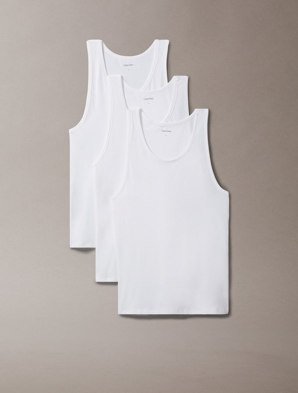 Cotton Microfiber Stretch 三件組背心, WHITE, hi-res