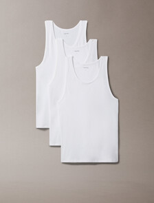Cotton Microfiber Stretch 三件組背心, WHITE, hi-res