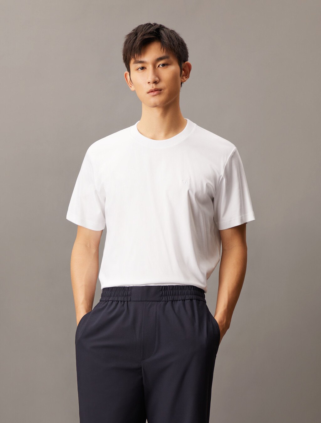 UV Protect Smooth Cotton Tee, Bright White, hi-res