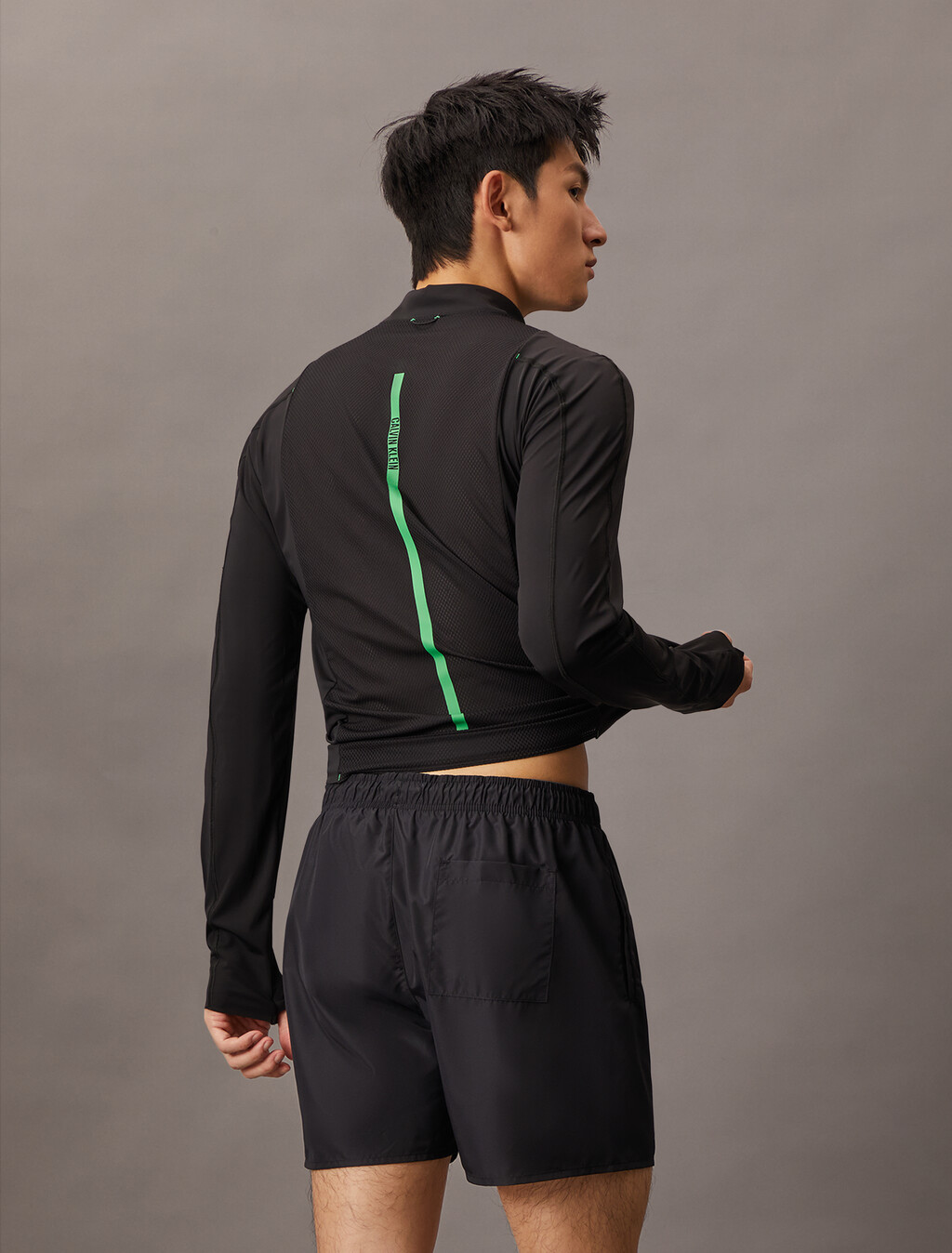 Medium Drawstring Swim Shorts - CK Monogram, Pvh Black, hi-res