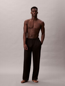 Satin Jacquard Pyjama Pants, 19524 TEENIE DELUSTER EMBLEM+BLACK/ASHFORD GRAY, hi-res