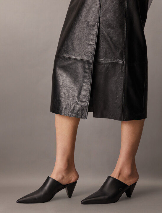 Leather Midi Skirt