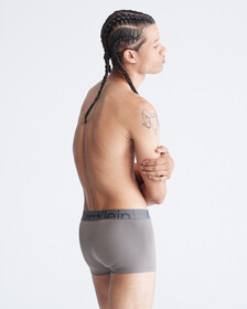 Embossed Icon Microfiber Low Rise Trunks, Clay Grey, hi-res
