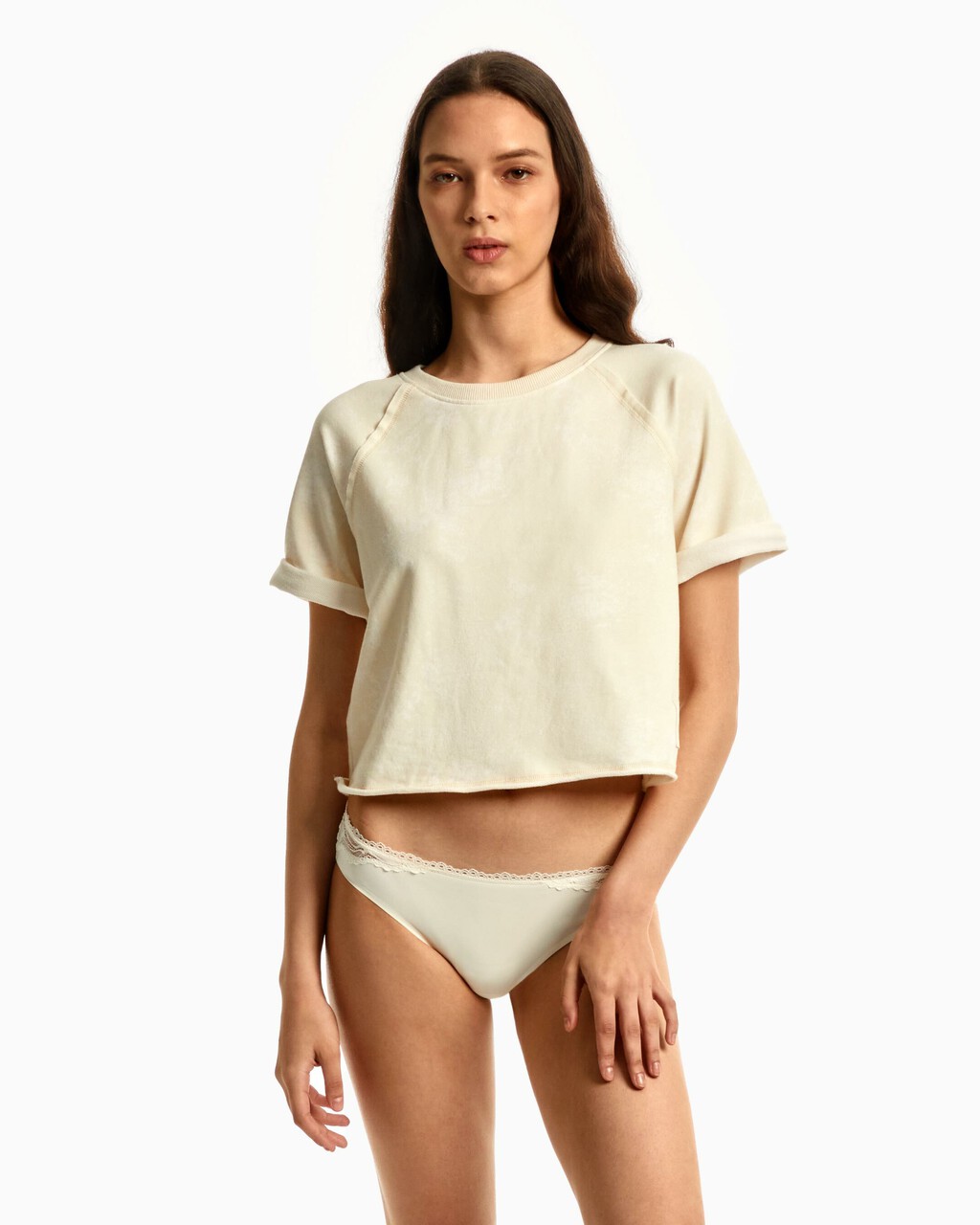 Seductive Comfort Lotus Floral Bikini, Ivory, hi-res