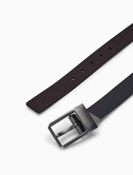 Faceted Buckle Reversible Belt
