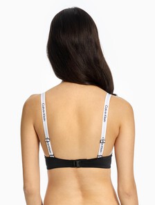 Tailored Logo Lightly Lined Demi Bra, Black, hi-res