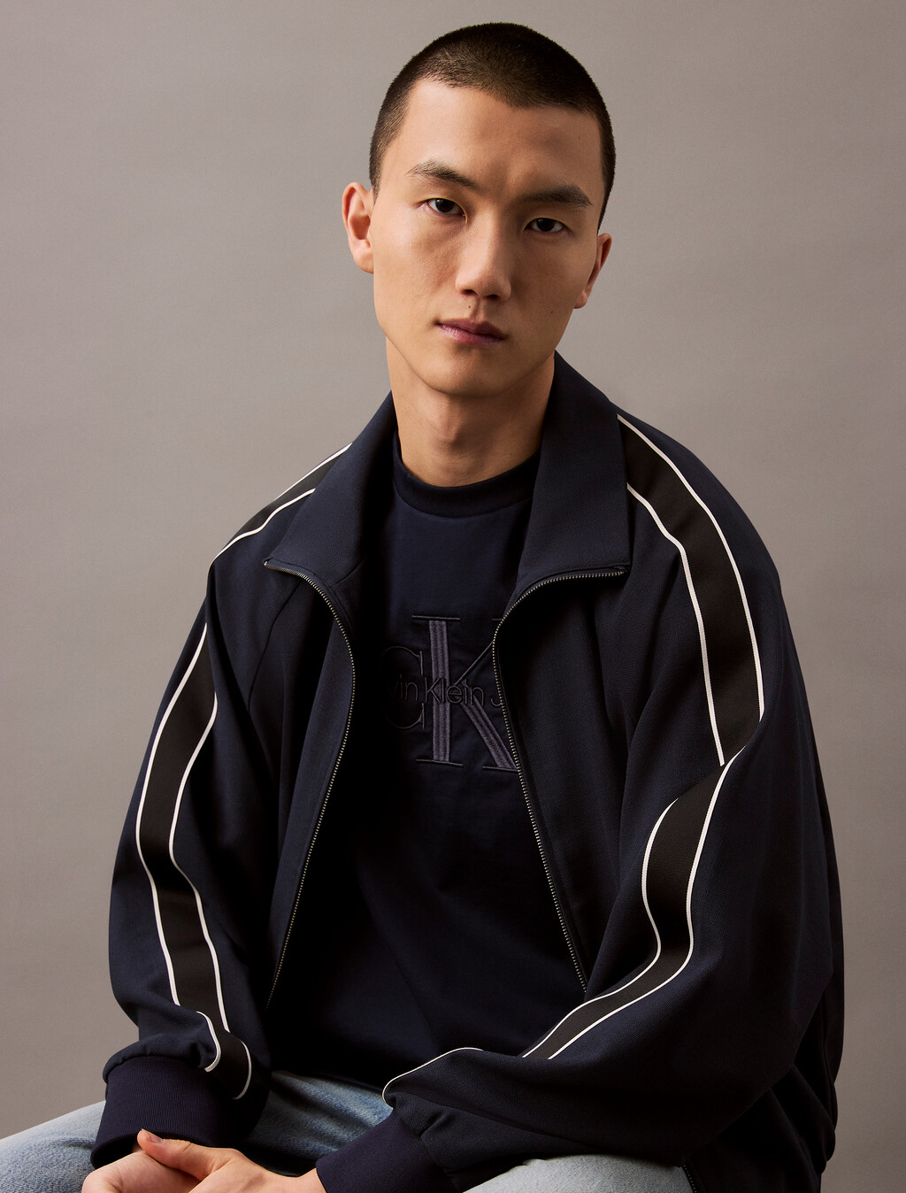 Relaxed Monogram T-shirt, Dark Sapphire, hi-res