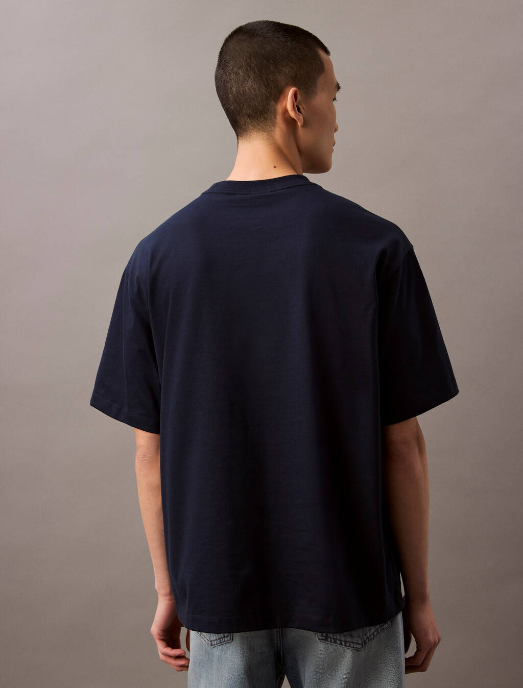 Relaxed Monogram T-shirt, Dark Sapphire, hi-res