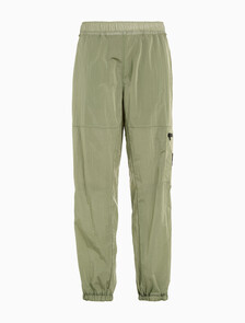 Relaxed Nylon Cargo Pants, Oil Green, hi-res