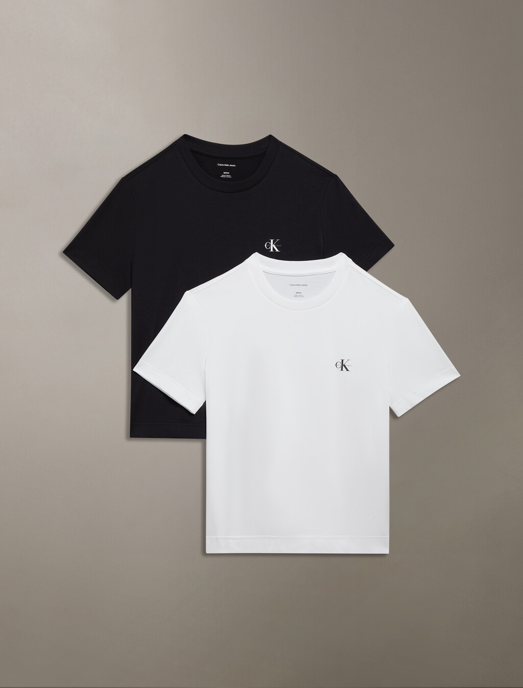 Monogram Crewneck Tee 2 Pack, Pack of 2 Black & White, hi-res