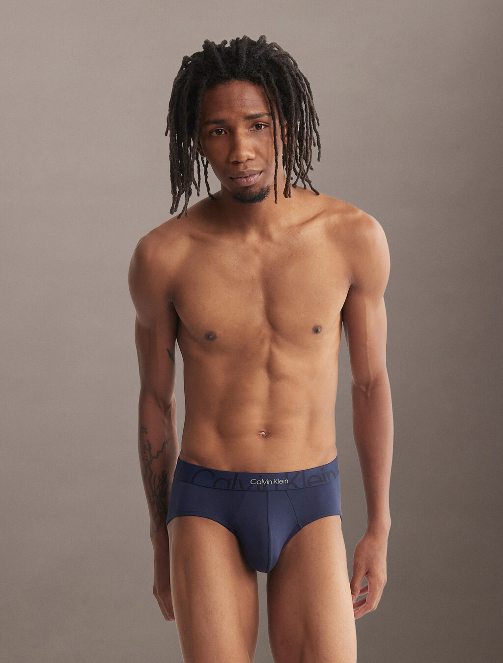 Embossed Icon Microfiber Hipster Briefs, Blue Shadow, hi-res