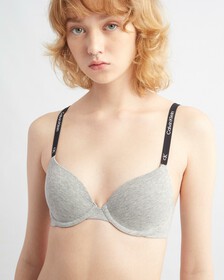 Calvin Klein 1996 Lightly Lined Demi Bra, Grey Heather, hi-res